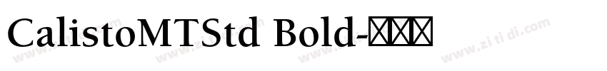 CalistoMTStd Bold字体转换